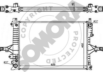 Somora 363340A - Радіатор, охолодження двигуна autozip.com.ua