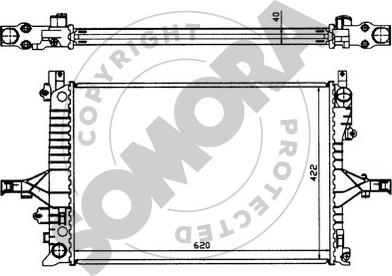 Somora 363340 - Радіатор, охолодження двигуна autozip.com.ua