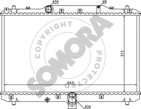 Somora 306040B - Радіатор, охолодження двигуна autozip.com.ua