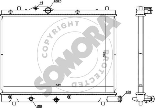 Somora 301540C - Радіатор, охолодження двигуна autozip.com.ua