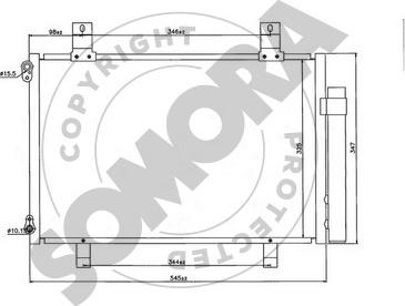 Somora 301560 - Конденсатор, кондиціонер autozip.com.ua