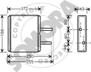 Somora 303050 - Теплообмінник, опалення салону autozip.com.ua