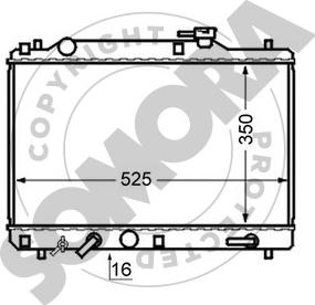 Somora 302040A - Радіатор, охолодження двигуна autozip.com.ua