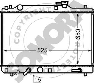 Somora 302040A - Радіатор, охолодження двигуна autozip.com.ua