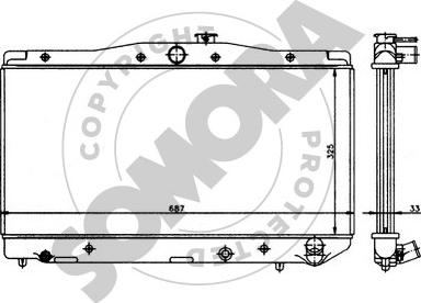 Somora 314041 - Радіатор, охолодження двигуна autozip.com.ua