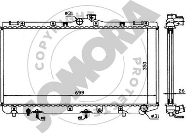 Somora 314144 - Радіатор, охолодження двигуна autozip.com.ua