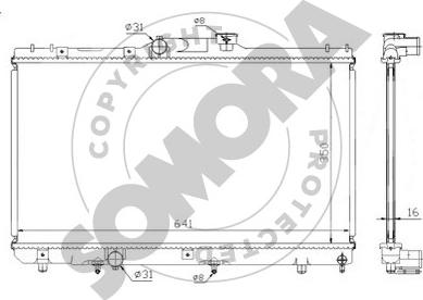 Somora 314140A - Радіатор, охолодження двигуна autozip.com.ua