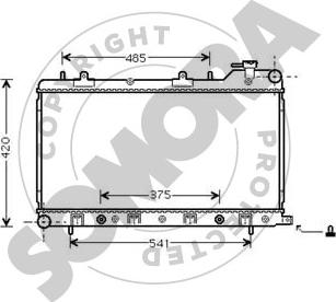 Somora 333140C - Радіатор, охолодження двигуна autozip.com.ua