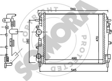 Somora 244341 - Радіатор, охолодження двигуна autozip.com.ua