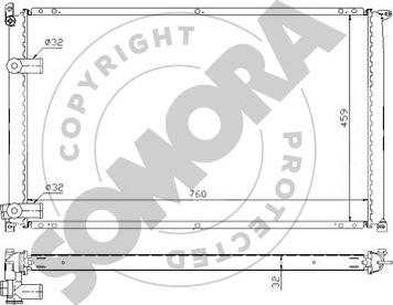 Somora 245540A - Радіатор, охолодження двигуна autozip.com.ua