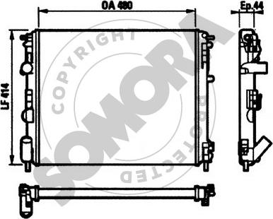 Somora 240943 - Радіатор, охолодження двигуна autozip.com.ua