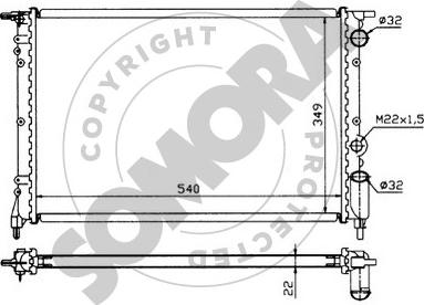 Somora 241640 - Радіатор, охолодження двигуна autozip.com.ua