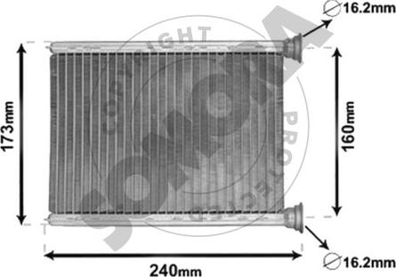 Somora 243450 - Теплообмінник, опалення салону autozip.com.ua