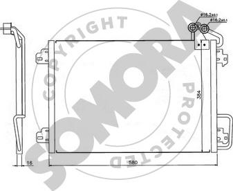 Somora 243060C - Конденсатор, кондиціонер autozip.com.ua