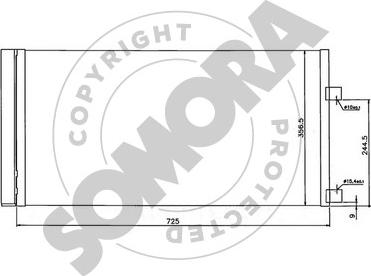 Somora 242460 - Конденсатор, кондиціонер autozip.com.ua