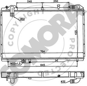 Somora 242040H - Радіатор, охолодження двигуна autozip.com.ua