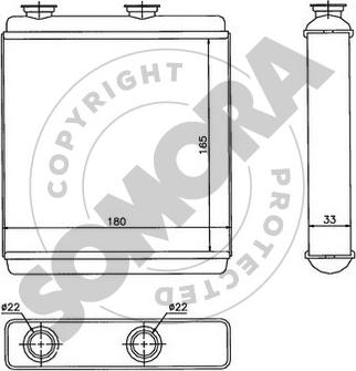 Somora 216050 - Теплообмінник, опалення салону autozip.com.ua