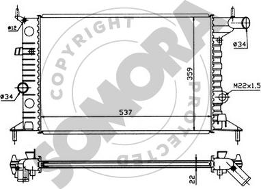 Somora 210440 - Радіатор, охолодження двигуна autozip.com.ua