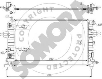 Somora 210640D - Радіатор, охолодження двигуна autozip.com.ua