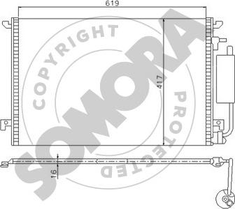 Somora 210660B - Конденсатор, кондиціонер autozip.com.ua