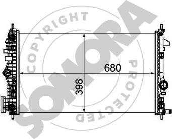 Somora 210840A - Радіатор, охолодження двигуна autozip.com.ua
