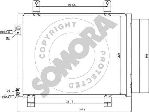 Somora 210260D - Конденсатор, кондиціонер autozip.com.ua