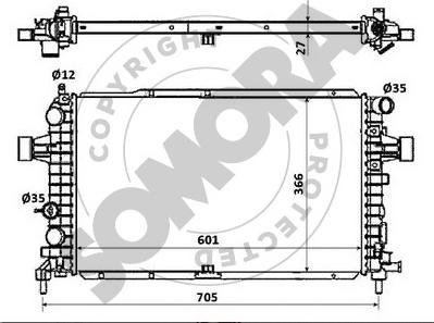 Somora 211840E - Радіатор, охолодження двигуна autozip.com.ua