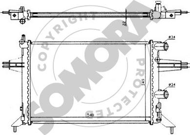 Somora 211740 - Радіатор, охолодження двигуна autozip.com.ua