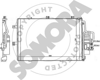 Somora 212560 - Конденсатор, кондиціонер autozip.com.ua