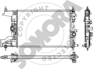 Somora 212040D - Радіатор, охолодження двигуна autozip.com.ua