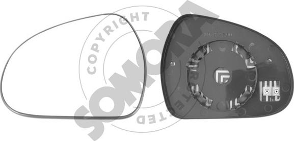 Somora 220956G - Дзеркальне скло, зовнішнє дзеркало autozip.com.ua