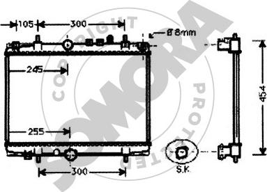 Somora 223243 - Радіатор, охолодження двигуна autozip.com.ua