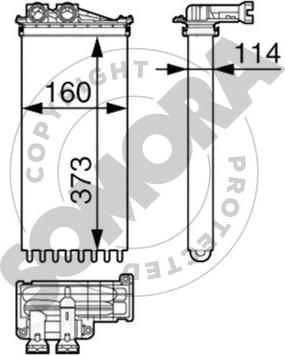 Somora 227050 - Теплообмінник, опалення салону autozip.com.ua