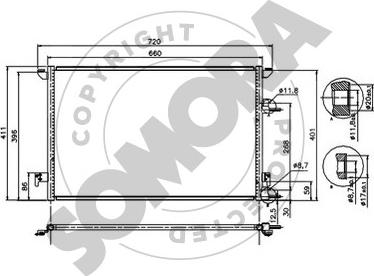 Somora 271360A - Конденсатор, кондиціонер autozip.com.ua