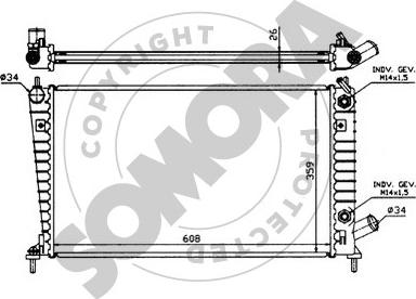 Somora 272141 - Радіатор, охолодження двигуна autozip.com.ua