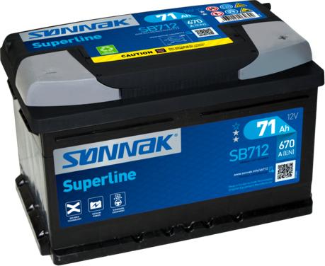 Sonnak SB712 - Стартерна акумуляторна батарея, АКБ autozip.com.ua