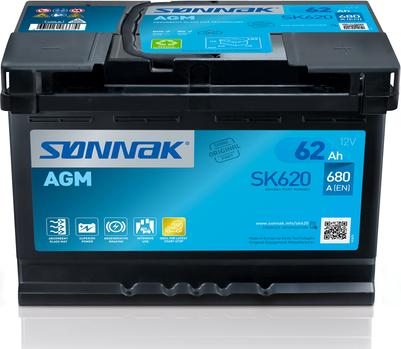 Sonnak SK620 - Стартерна акумуляторна батарея, АКБ autozip.com.ua