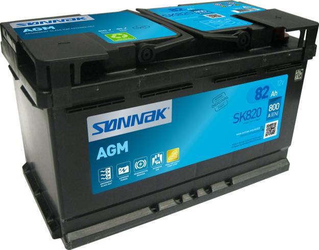 Sonnak SK820 - Стартерна акумуляторна батарея, АКБ autozip.com.ua