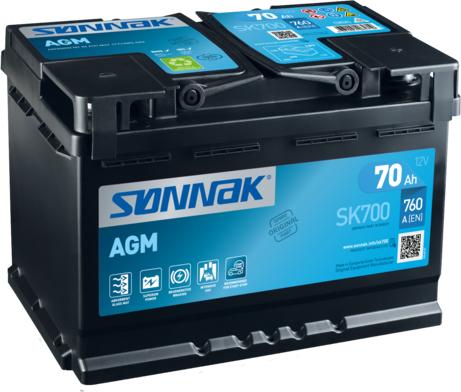 Sonnak SK700 - Стартерна акумуляторна батарея, АКБ autozip.com.ua