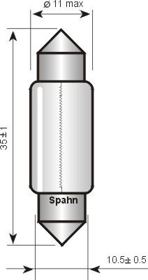 Spahn Glühlampen BL5236 - Лампа розжарювання, ліхтар освітлення номерного знака autozip.com.ua