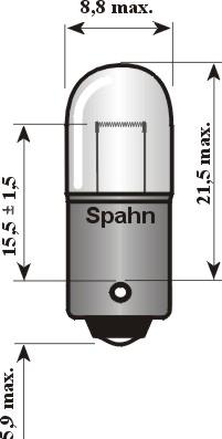 Spahn Glühlampen BL2504 - Лампа розжарювання, ліхтар покажчика повороту autozip.com.ua