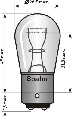 Spahn Glühlampen 4015 - Лампа розжарювання, ліхтар покажчика повороту autozip.com.ua