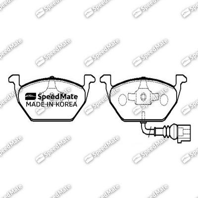SpeedMate SM-BPE125 - Гальмівні колодки, дискові гальма autozip.com.ua
