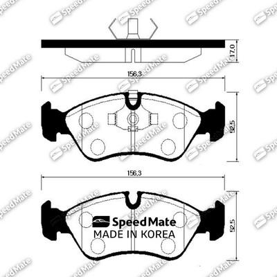 SpeedMate SM-BPG006 - Гальмівні колодки, дискові гальма autozip.com.ua