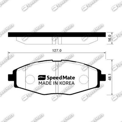 SpeedMate SM-BPG008 - Гальмівні колодки, дискові гальма autozip.com.ua