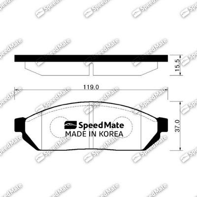 SpeedMate SM-BPG003 - Гальмівні колодки, дискові гальма autozip.com.ua