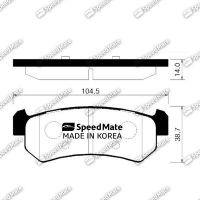 SpeedMate SM-BPG015 - Гальмівні колодки, дискові гальма autozip.com.ua