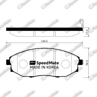 SpeedMate SM-BPG016 - Гальмівні колодки, дискові гальма autozip.com.ua