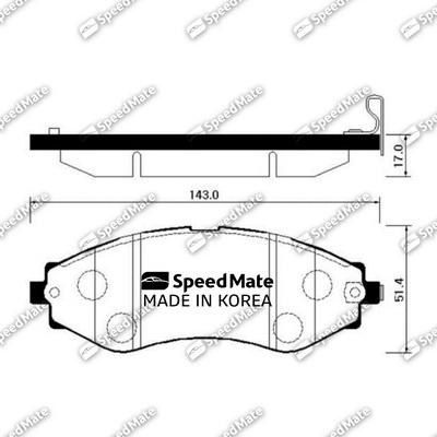 SpeedMate SM-BPG010 - Гальмівні колодки, дискові гальма autozip.com.ua