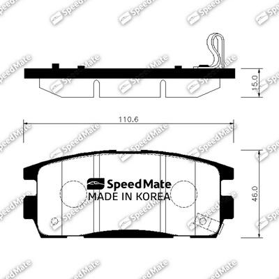 SpeedMate SM-BPG018 - Гальмівні колодки, дискові гальма autozip.com.ua